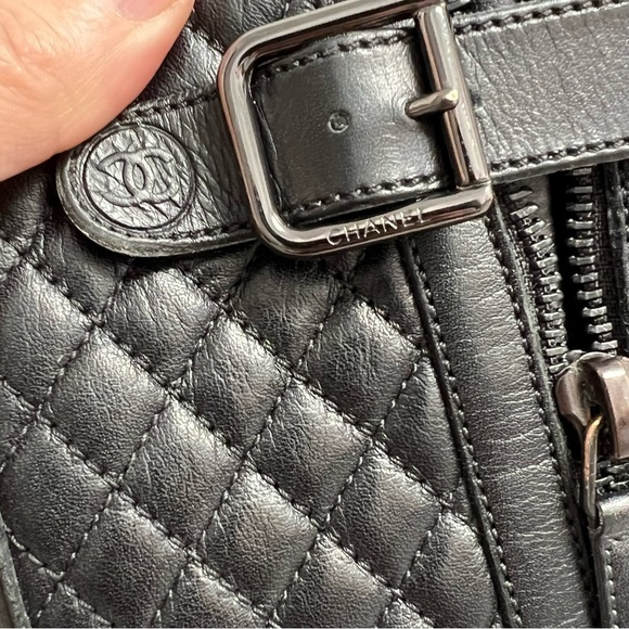 Authentic CHANEL Moto Biker Boots Size 37.5 (with box & receipt) - Picture 9 of 15